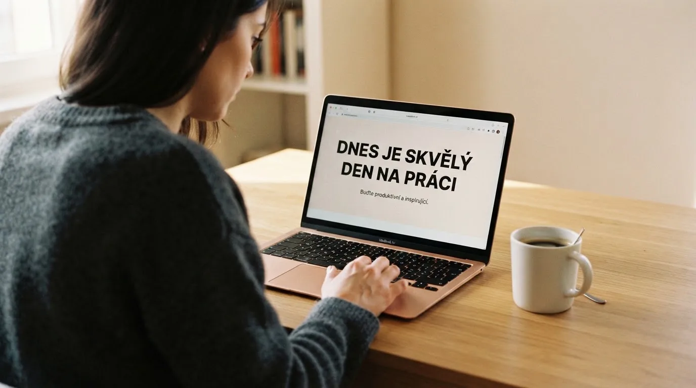 Člověk u notebooku čte informační stránku o online hazardu v Česku — live ruleta CZ s česky mluvícími krupiéry